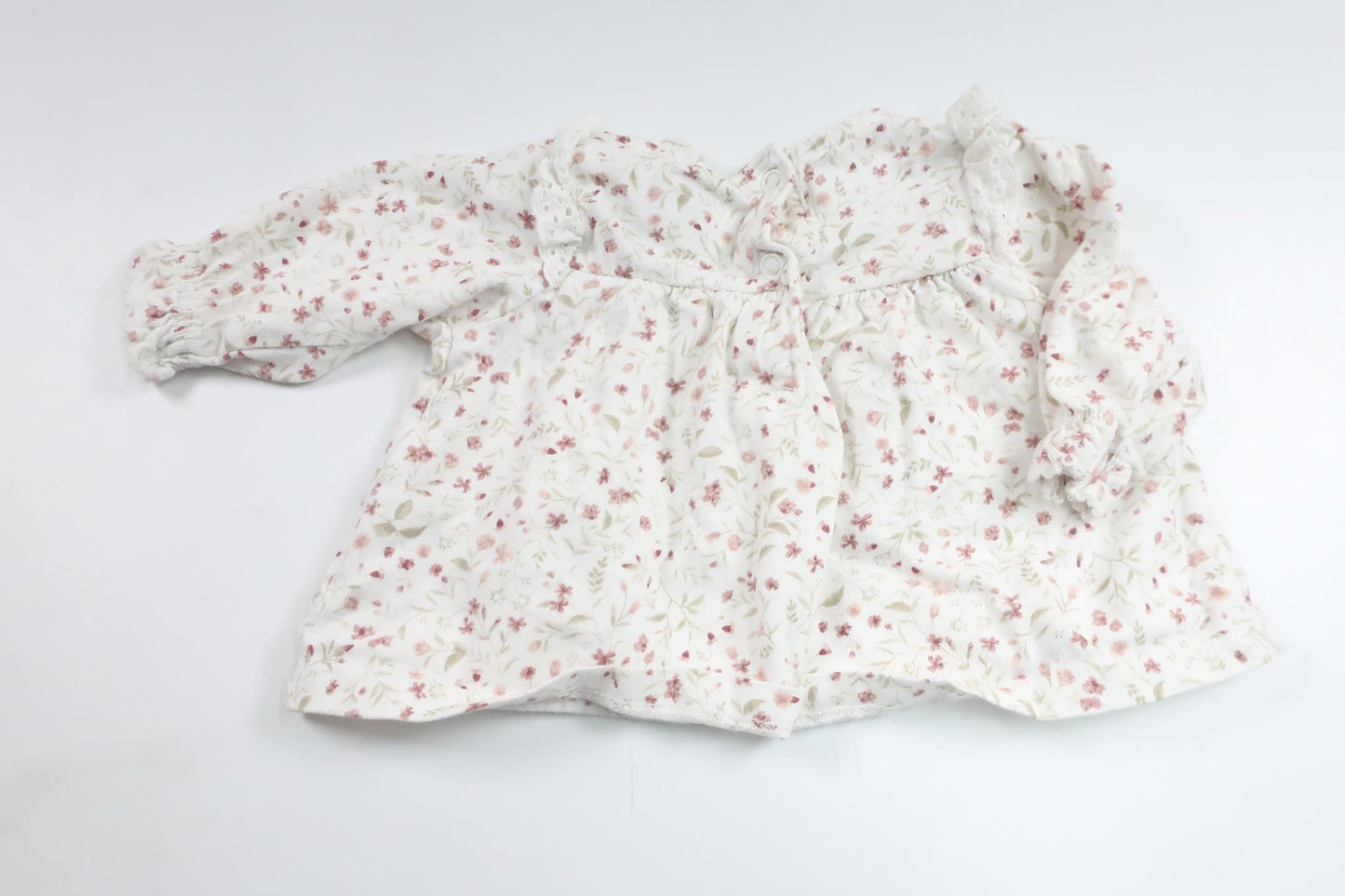 Blommig tunika från Newbie - Storlek 56 - Vit