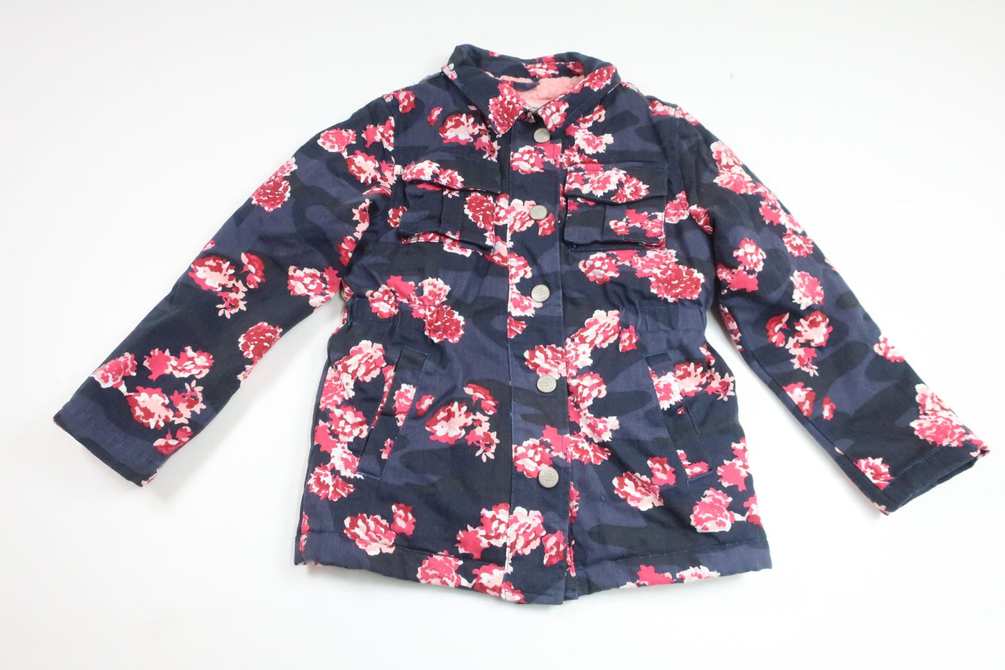 Blommig jacka från Lupilu - Storlek 116 - Marinblå