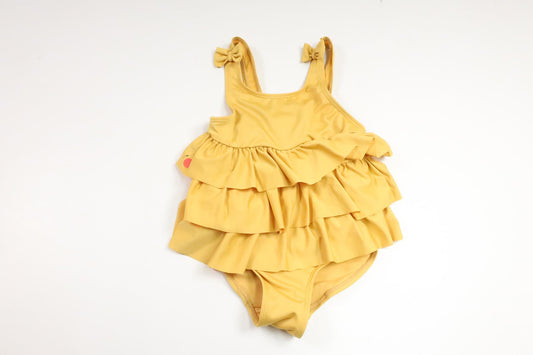 Baddräkt med volang från Newbie - Storlek 86/92 - Gul