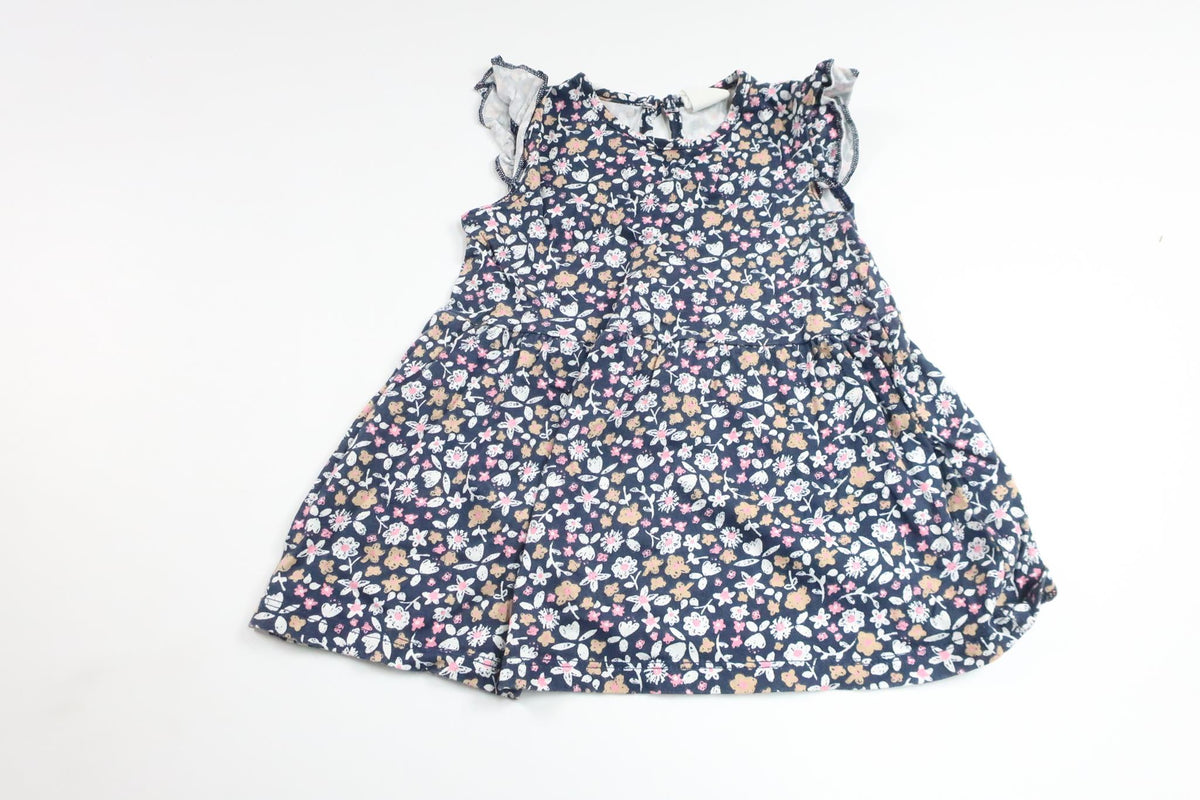 Blommig klänning från H&M - Storlek 68 - Marinblå