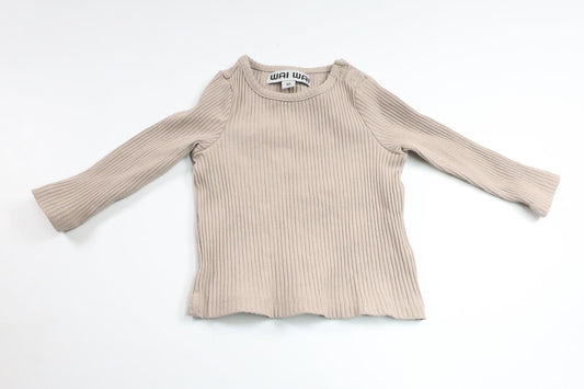 Ribbad tröja från Wai Wai - Storlek 68 - Beige