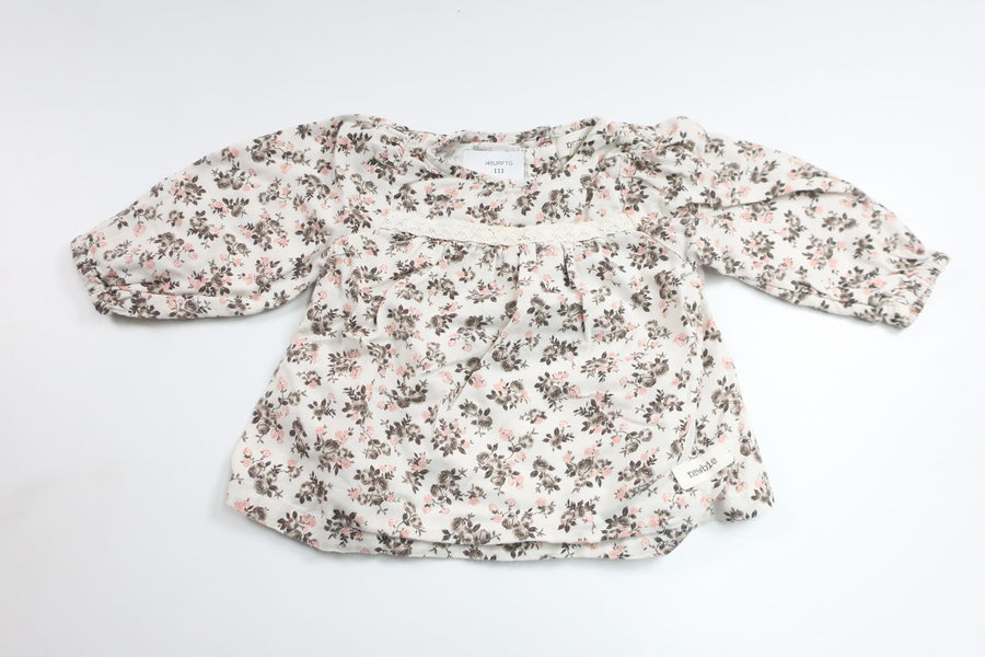 Blommig tunika från Newbie - Storlek 62 - Vit