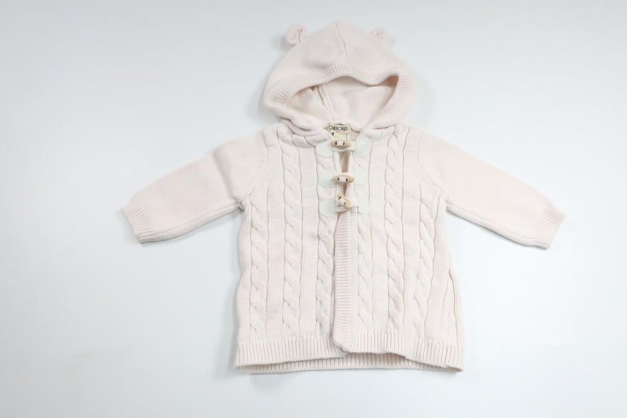 Stickad munkjacka från Cherokee - Storlek 68/74 - Vit