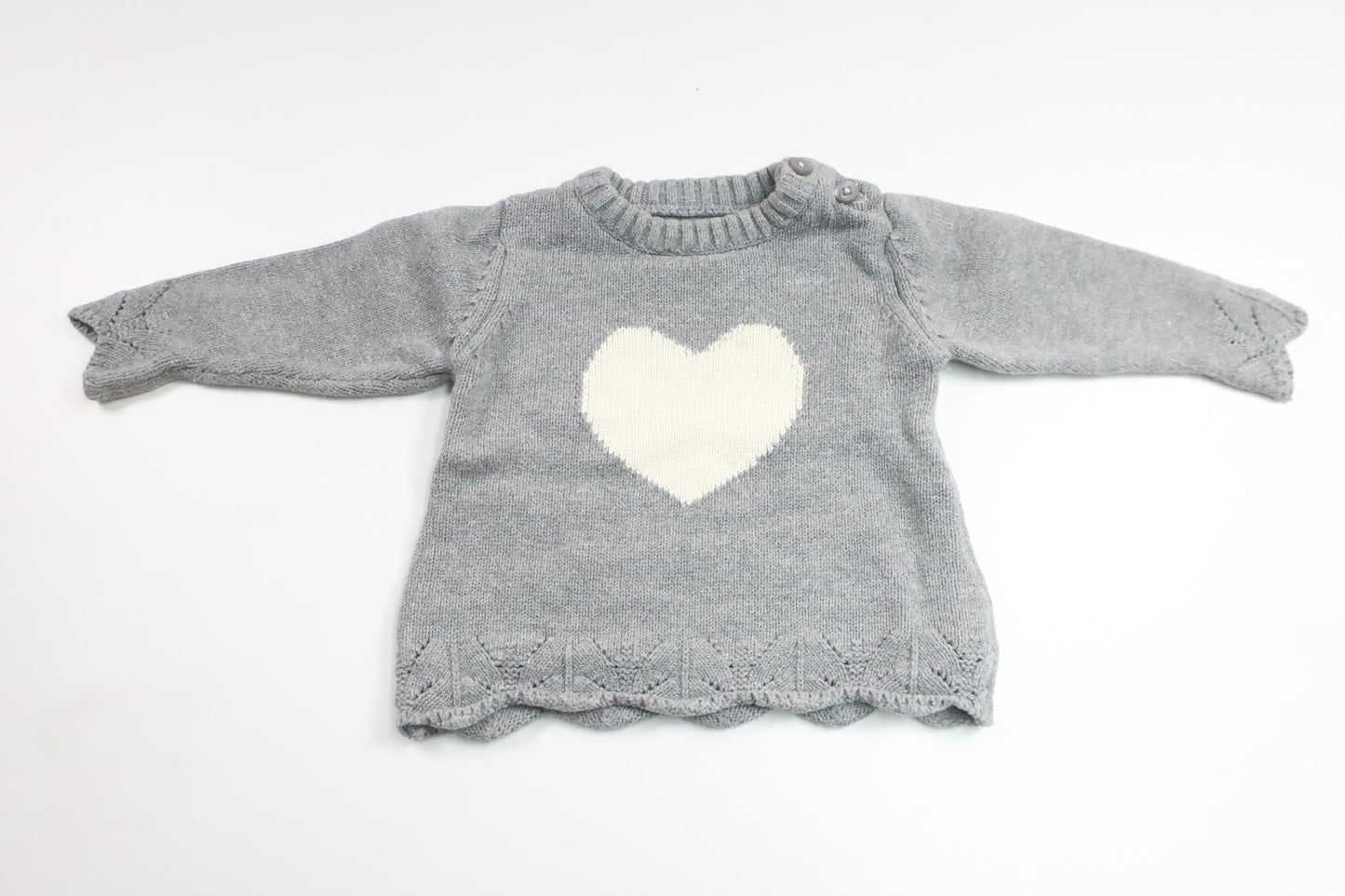 Stickad tunika från Okänt - Storlek 62/68 - Grå