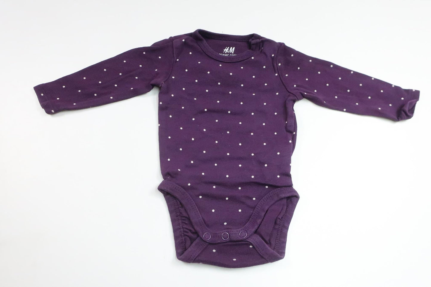 Prickig body från H&M - Storlek 56 - Lila