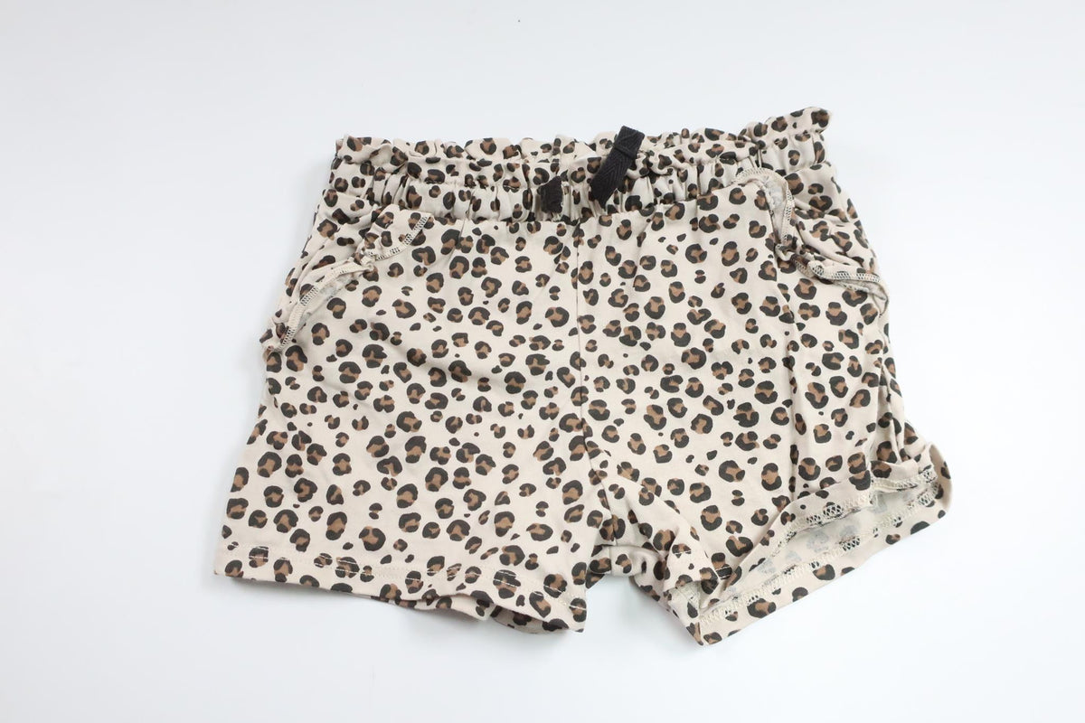 Leopardmönstrade shorts från H&M - Storlek 74 - Beige