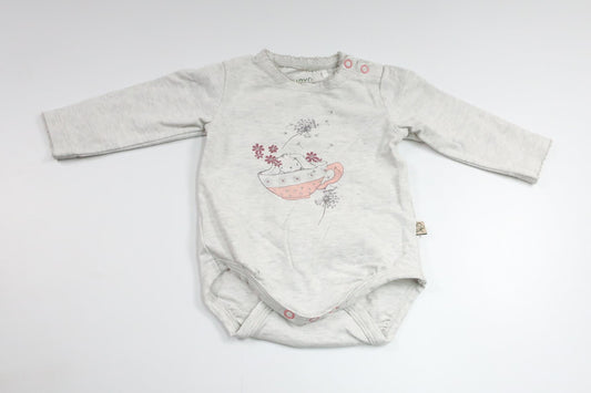 Body från Minymo - Storlek 56 - Grå