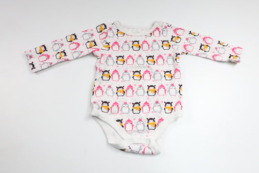 Body med pingviner från LC Waikiki - Storlek 62/68 - Vit