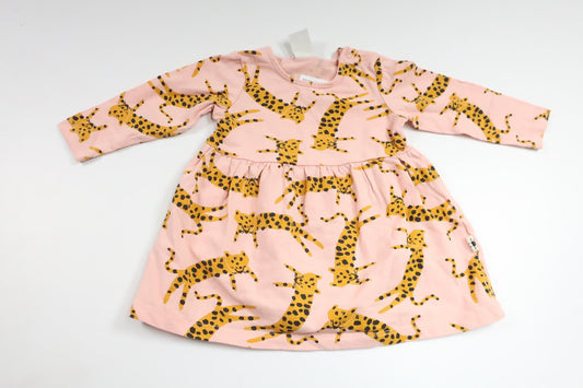 Dress with leopards from Lindex - Size 62 - Pink