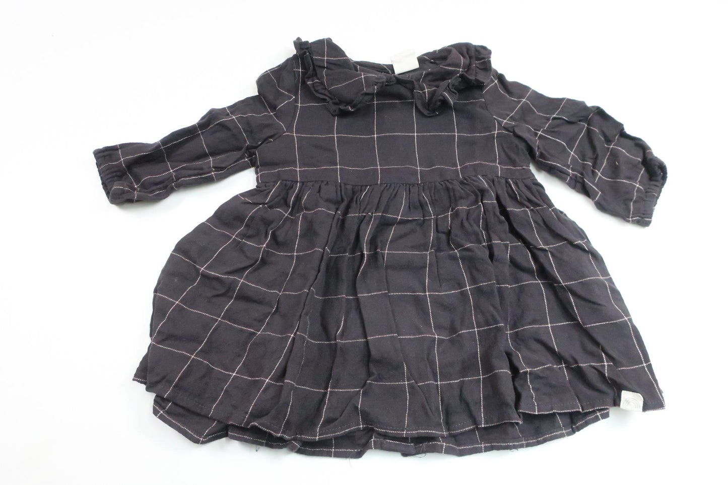 Checked dress from Lindex - Size 74 - Grey