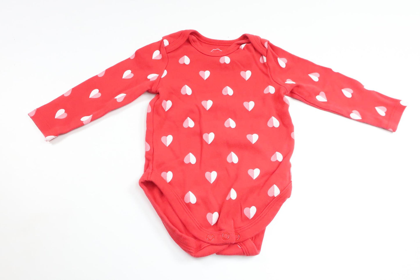 Body med hjärtan från Baby Club by C&A - Storlek 74 - Röd