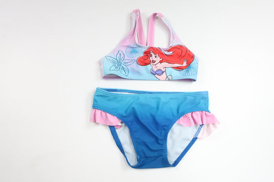 Tvådelad bikini med Lilla Sjöljungfru från Disney - Storlek 104/110 - Blå