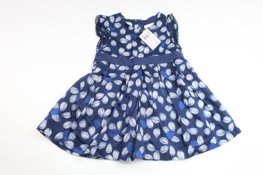 Blommig klänning från Obaïbi - Storlek 80 - Marinblå