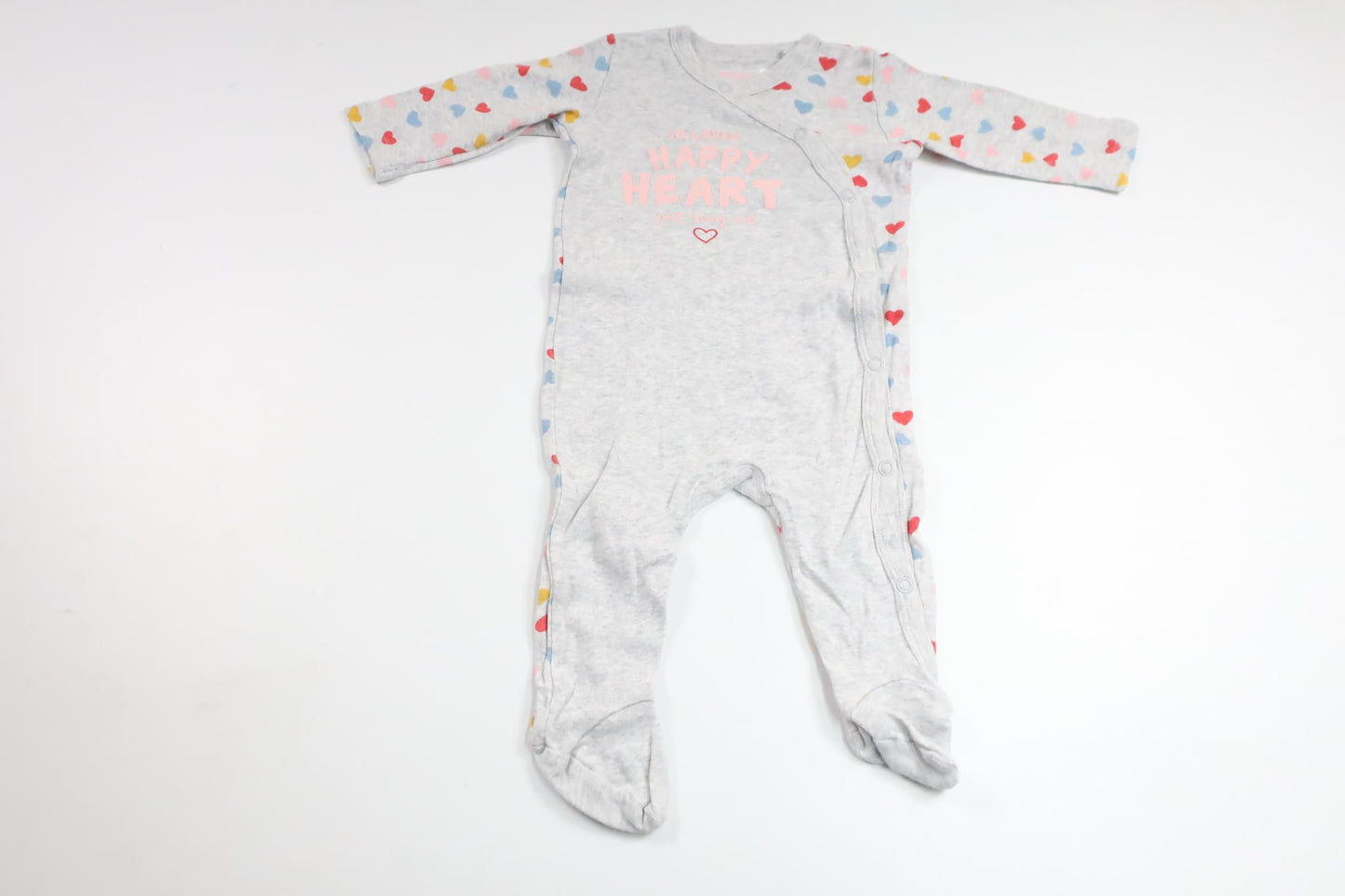 Pajamas with hearts from Lupilu - Size 62 - Grey