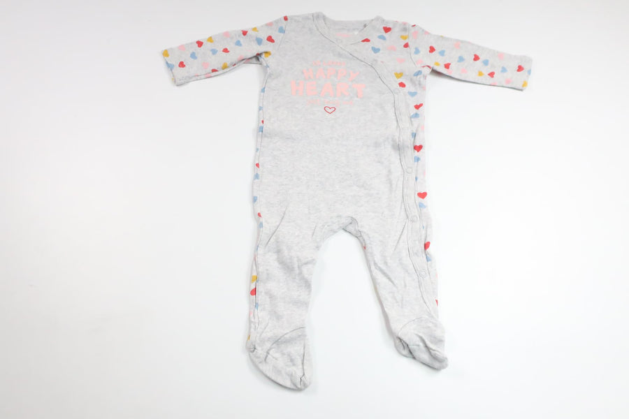Pyjamas med hjärtan från Lupilu - Storlek 62 - Grå