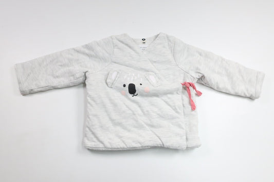 Fodrad kofta från Grain de blé - Storlek 74 - Grå