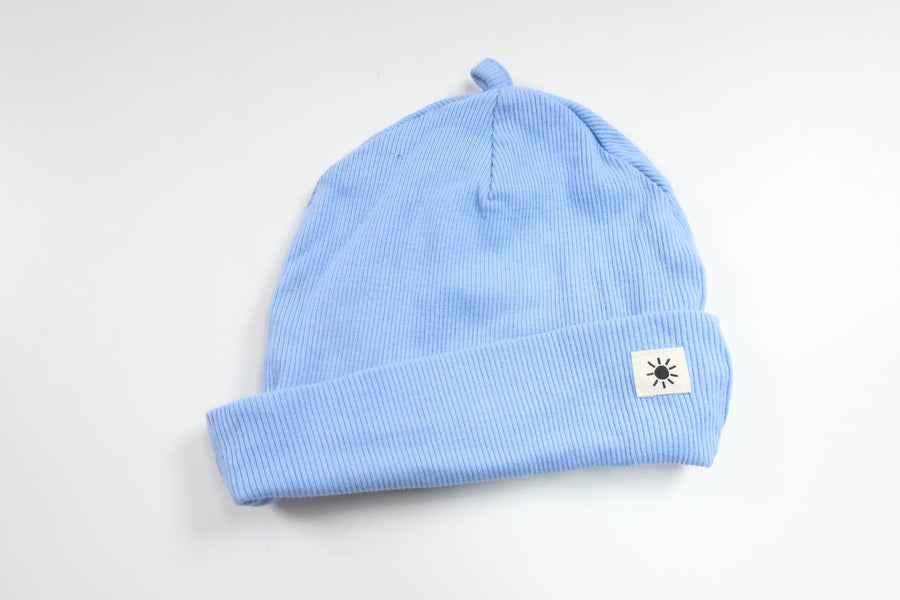 Ribbad mössa från Lindex - Storlek 40/42 - Blå