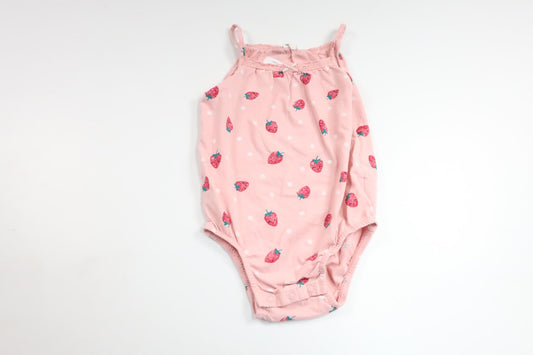Body med jordgubbar från H&M - Storlek 92 - Rosa