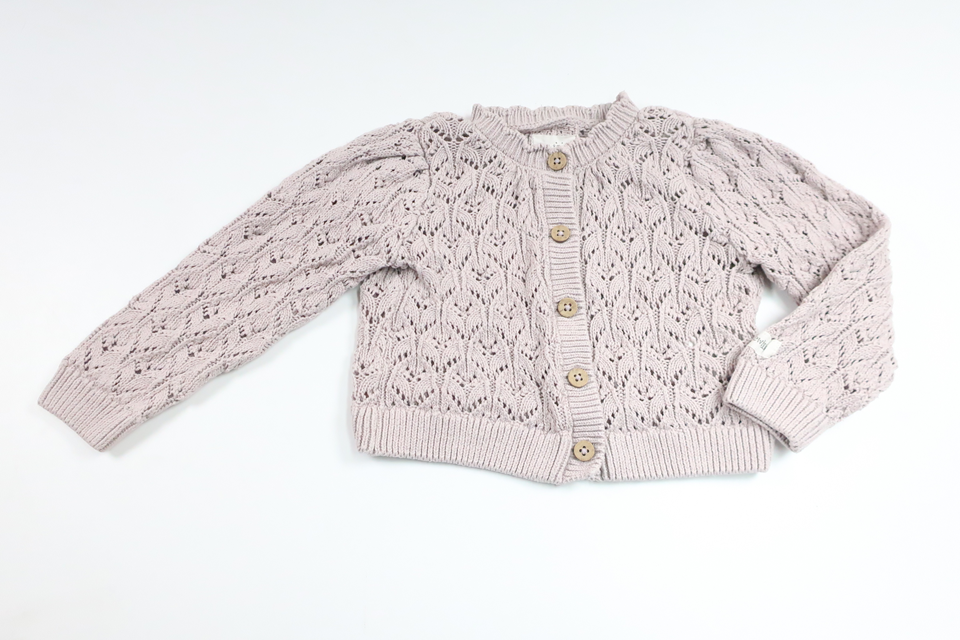 Stickad kofta från Newbie - Storlek 74 - Lila