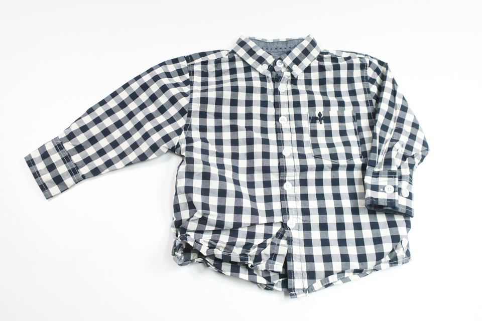 Rutig skjorta från Lager 157 - Storlek 90 - Marinblå