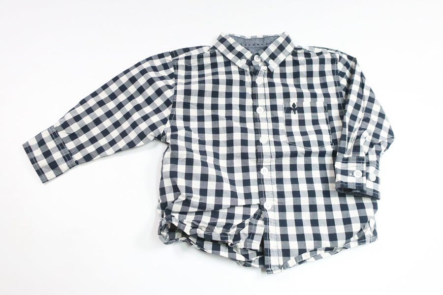 Rutig skjorta från Lager 157 - Storlek 90 - Marinblå