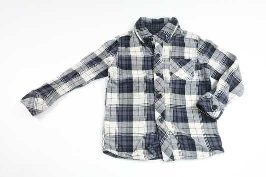 Rutig skjorta från Baby Skill - Storlek 86 - Marinblå