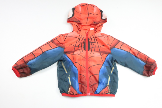 Vindjacka med Spindelmannen från H&M - Storlek 92 - Röd
