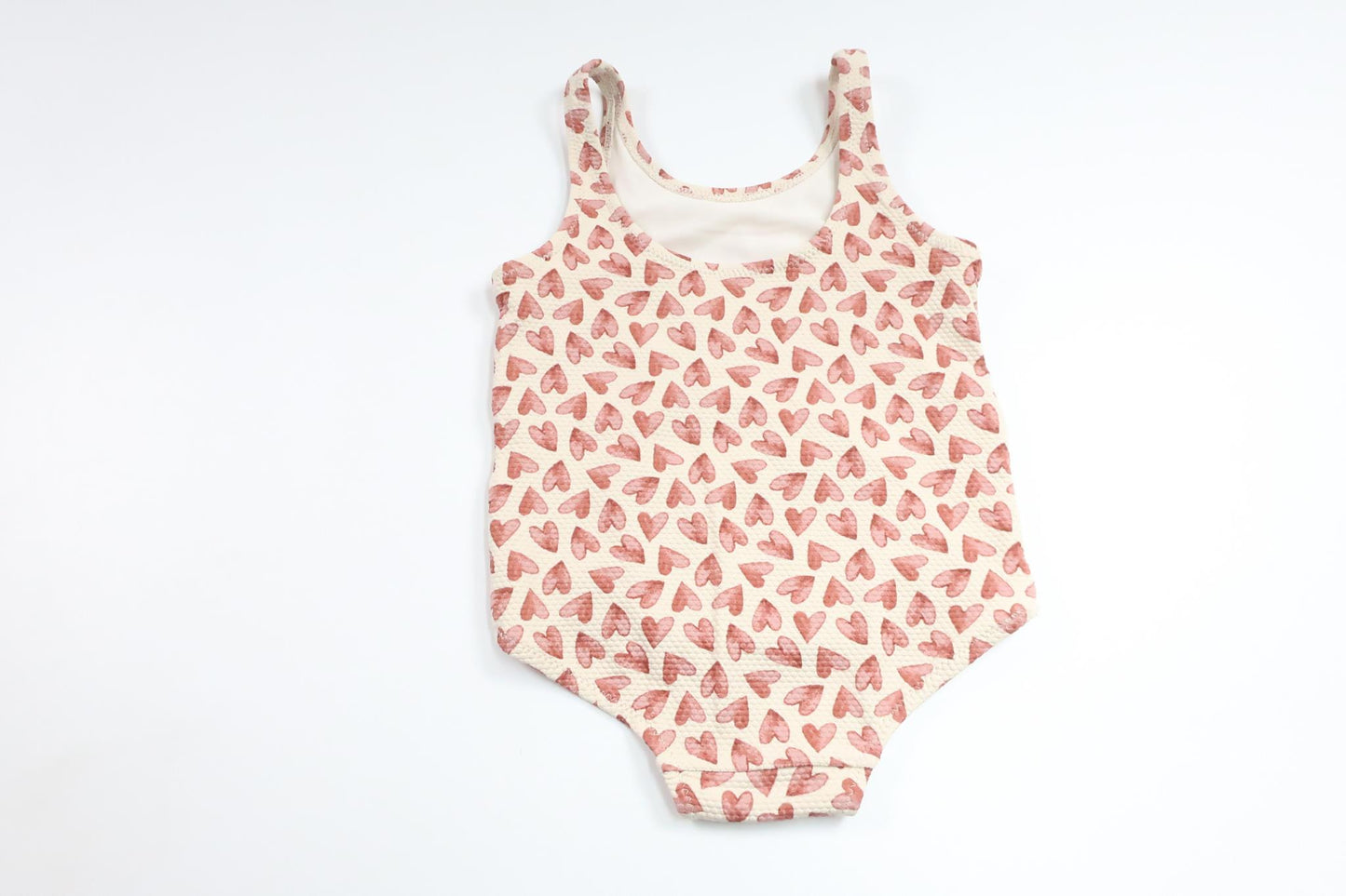 Baddräkt med hjärtan från Okänt - Storlek 80/86 - Benvit