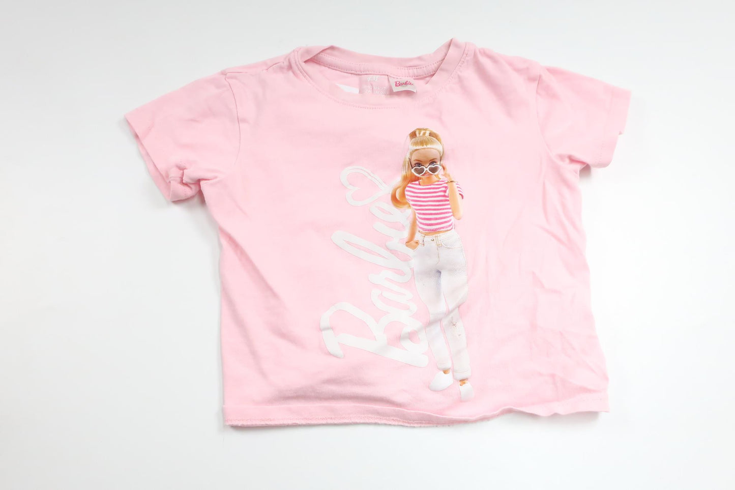T-shirt med Barbie från H&M - Storlek 92 - Rosa