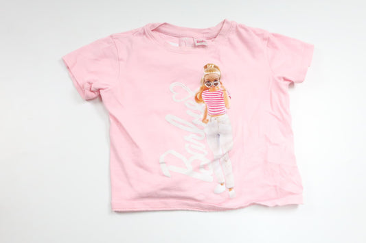 T-shirt med Barbie från H&M - Storlek 92 - Rosa