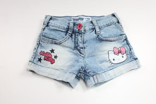 Jeansshorts med Hello Kitty från Junny - Storlek 104 - Denim