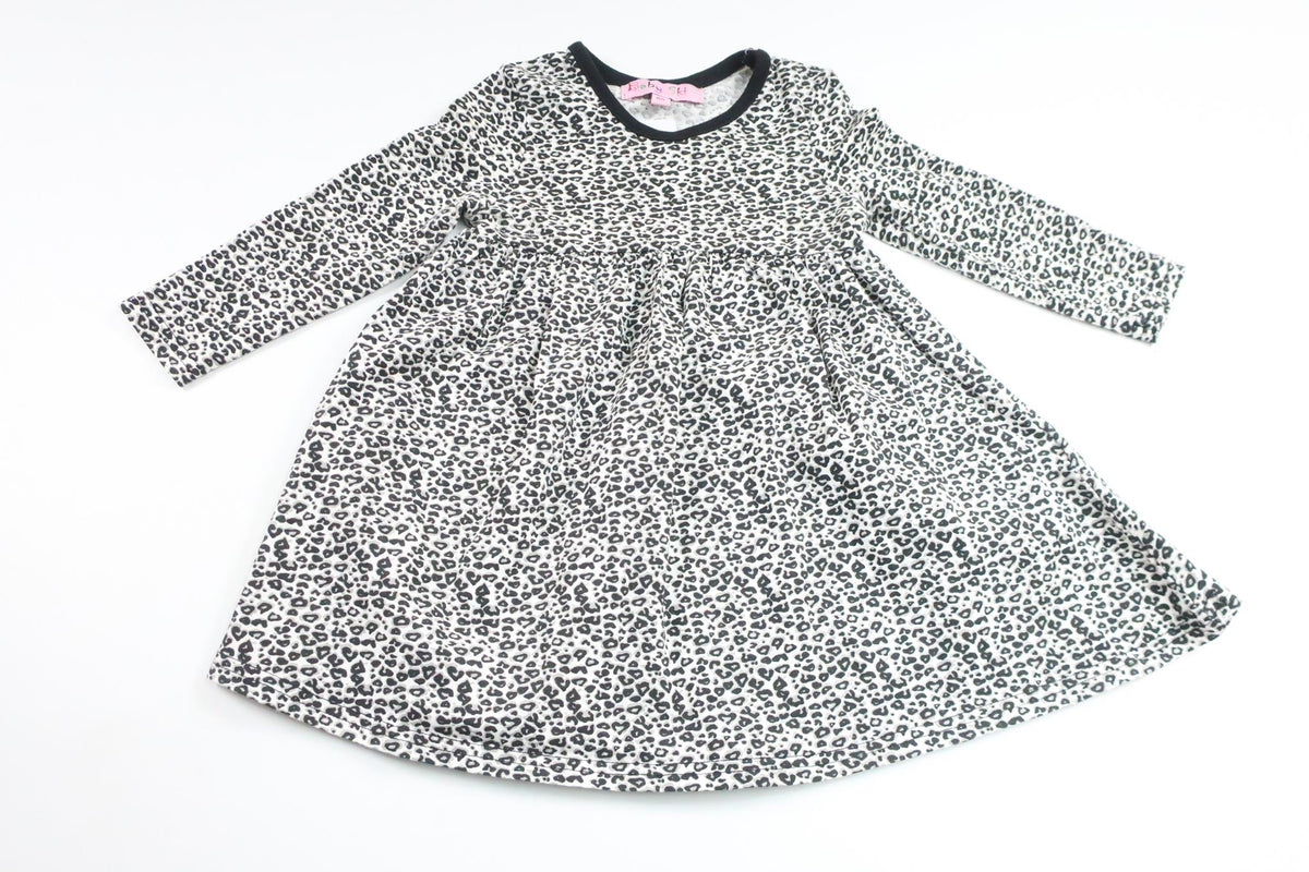 Leopardmönstrad klänning från Baby Skill - Storlek 80 - Svart