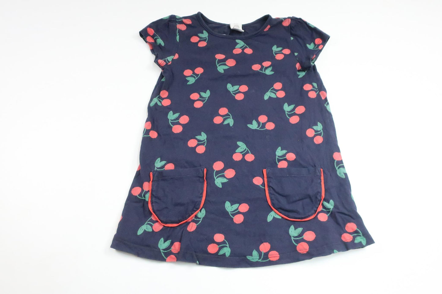 Dress with cherries from Lindex - Size 110 - Navy blue