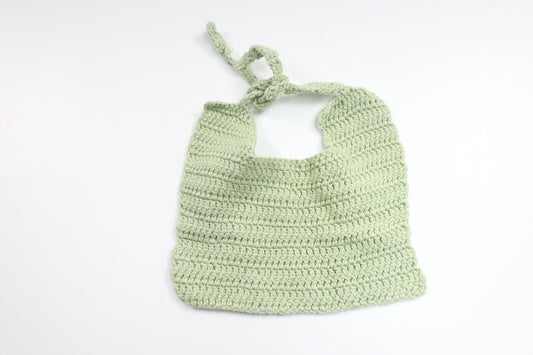 Stickad haklapp från Hemstickat - Storlek One size - Grön