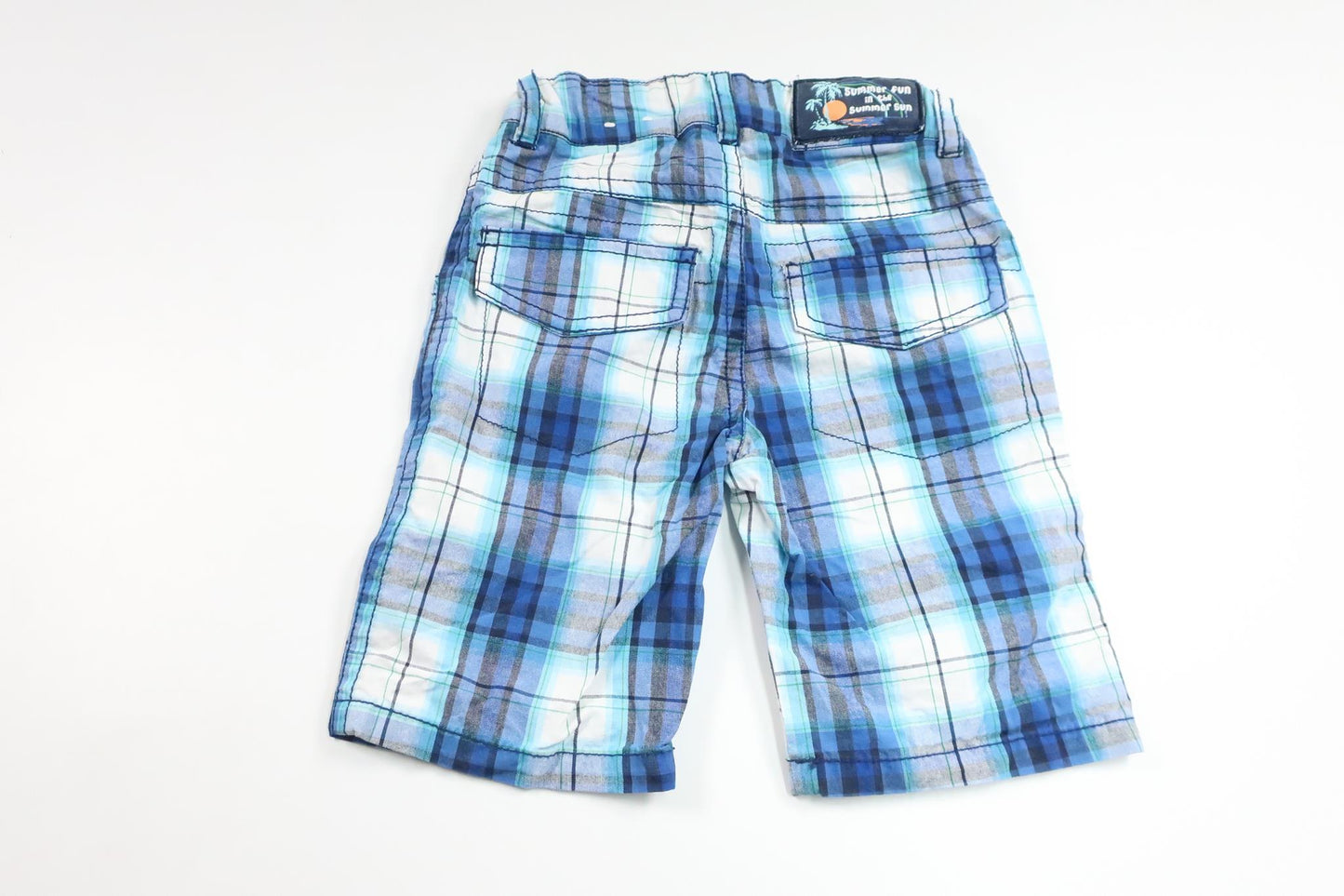 Rutiga shorts från Kappahl - Storlek 74 - Blå