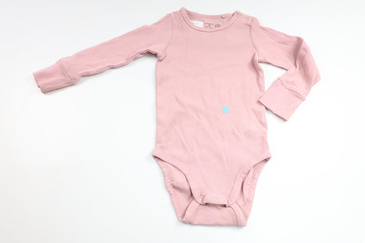 Ribbad body från Lindex - Storlek 80 - Rosa