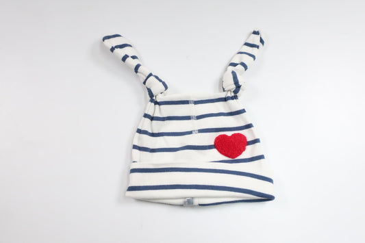 Randig mössa från Polarn o. Pyret - Storlek 40 - Vit