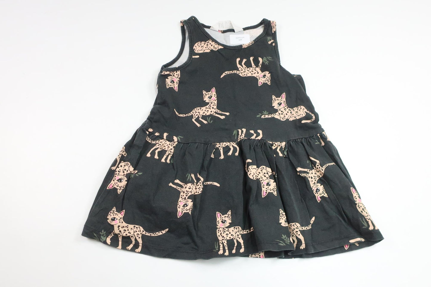 Klänning med leoparder från H&M - Storlek 92 - Grå