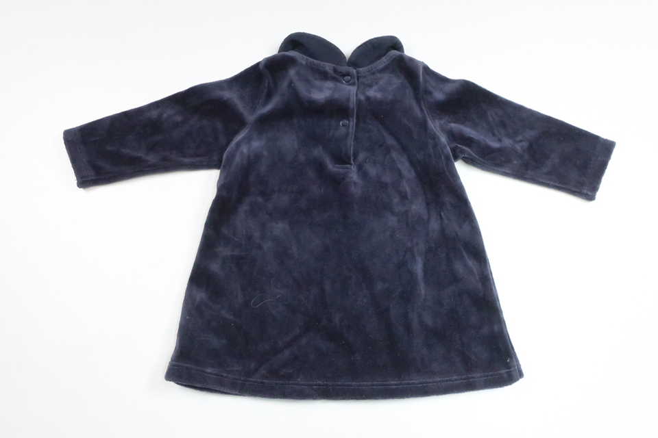 Klänning i velour från H&M - Storlek 68 - Marinblå