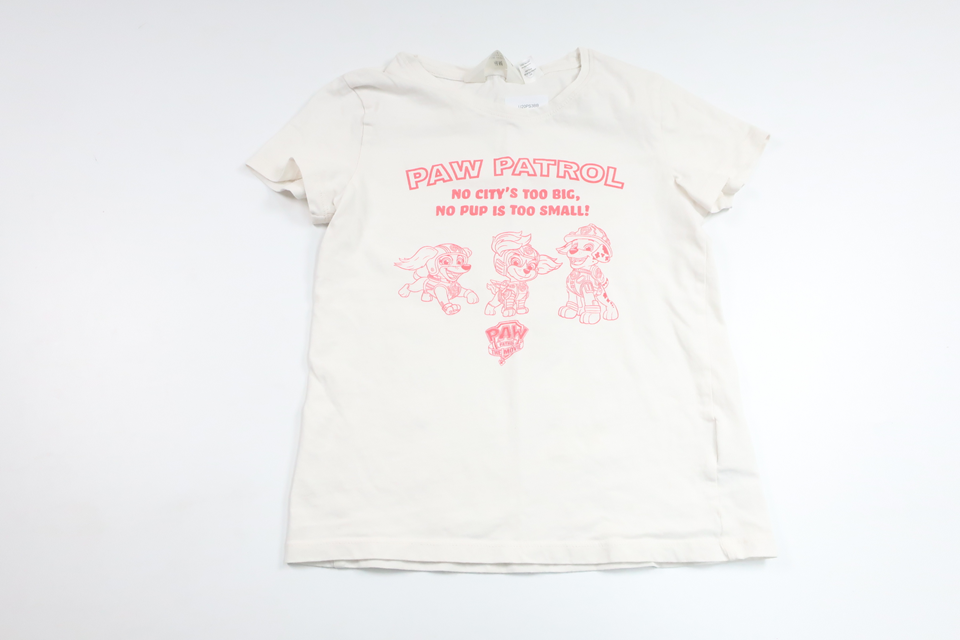 T-shirt with Paw Patrol from H&amp;M - Size 122/128 - White