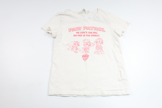 T-shirt with Paw Patrol from H&amp;M - Size 122/128 - White