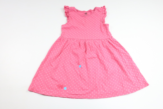 Prickig klänning från H&M - Storlek 98/104 - Rosa