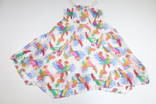Dress with birds from H&amp;M - Size 122 - White