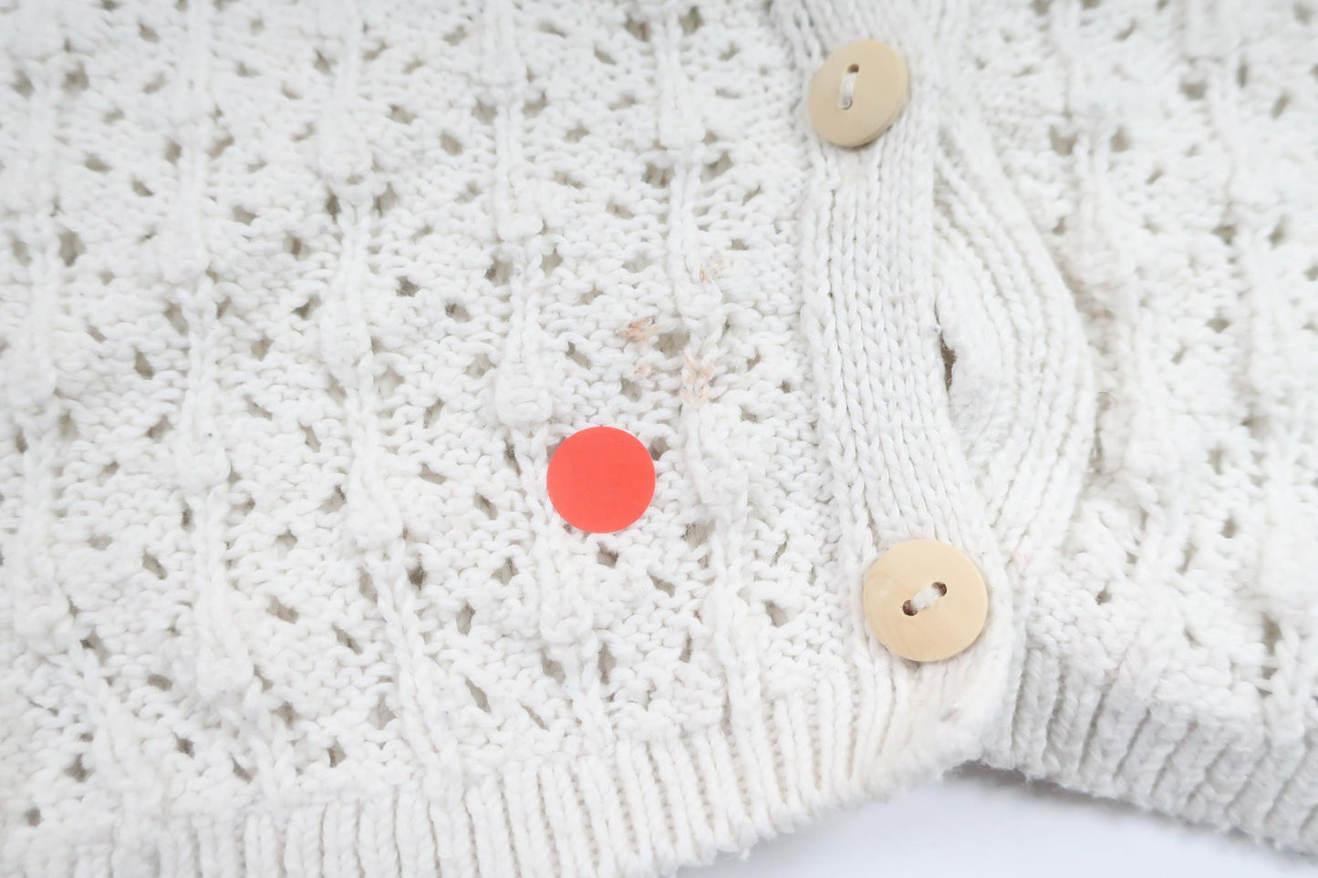 Stickad kofta från Zara - Storlek 86 - Vit