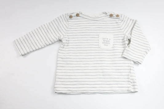 Randig tröja från Newbie - Storlek 62 - Benvit