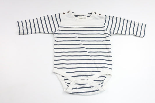 Randig body från Newbie - Storlek 62 - Vit