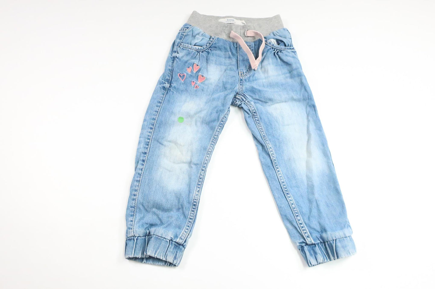 Fodrade jeansbyxor från Lindex - Storlek 98 - Denim
