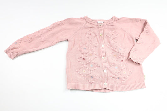 Stickad kofta från Hust & Claire - Storlek 104 - Rosa