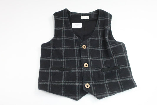 Rutig väst från Newbie Limited Edition - Storlek 104 - Svart