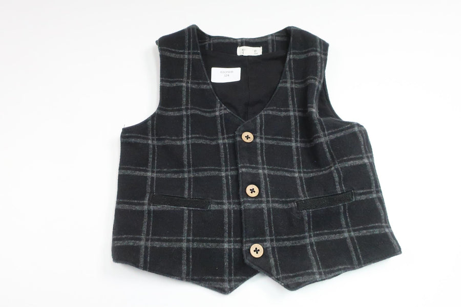 Rutig väst från Newbie Limited Edition - Storlek 104 - Svart